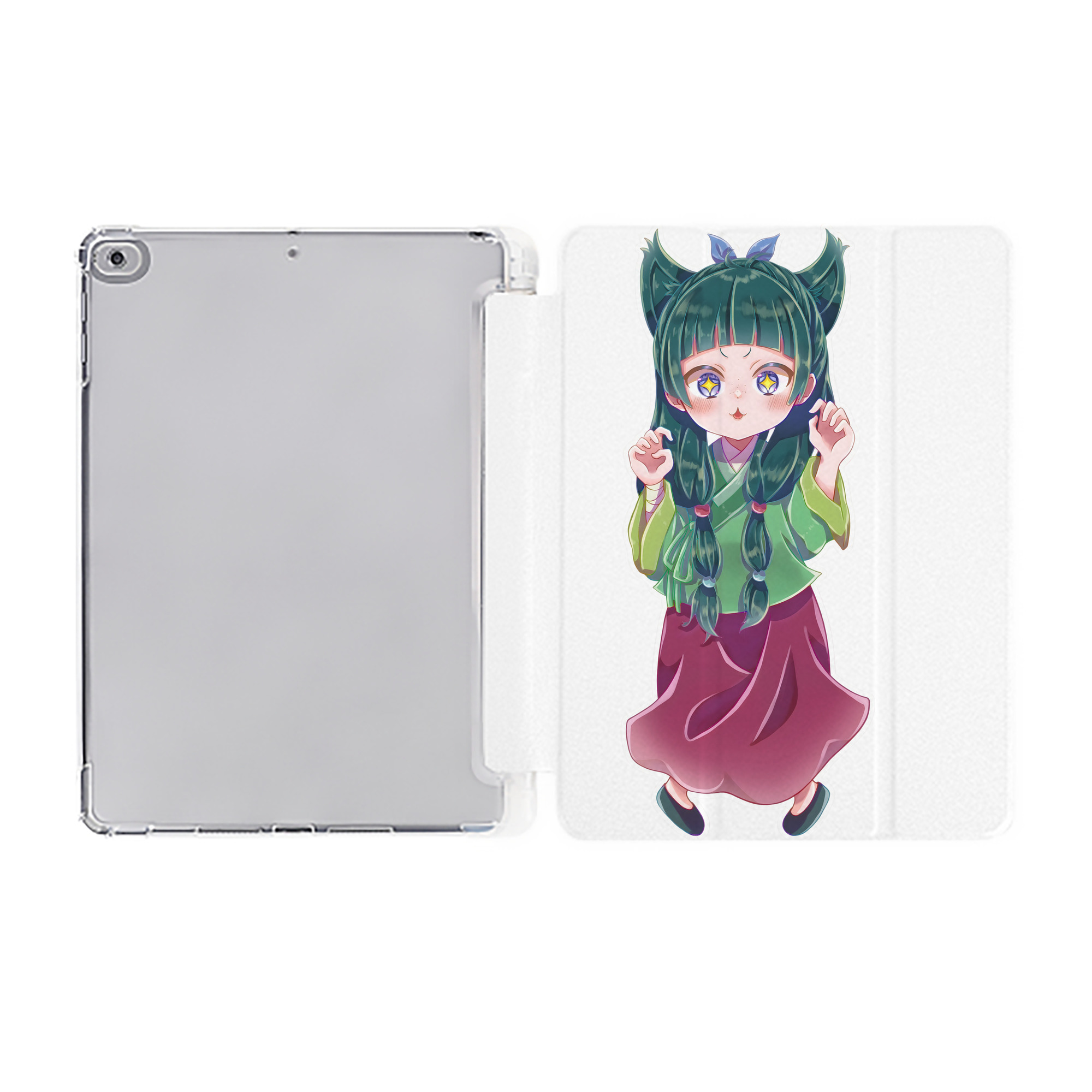 （画像用） 薬屋のひとりごと The Apothecary Diaries IPad ケース ペン収納付き 三つ折りスタンド PUレザー×シリコン 対応機種9.5/10.5/10.9インチ